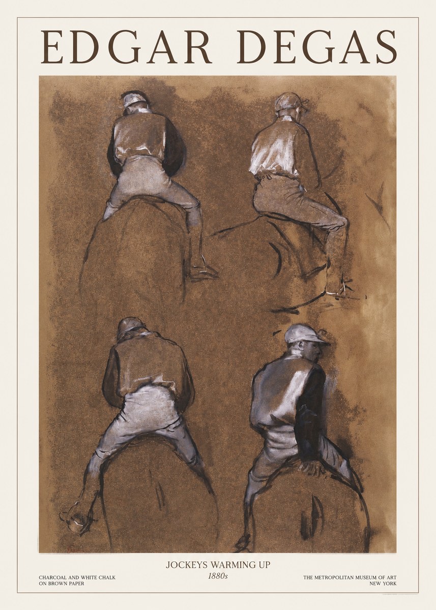 Edgar Degas Jockeys Warming Up No1 - Poszter