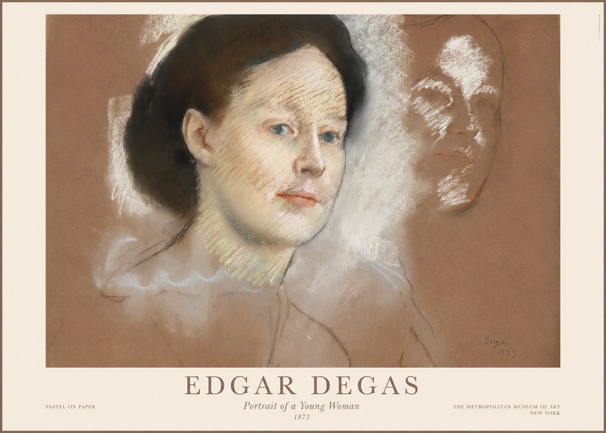 Edgar Degas Portrait of a Young Woman No1 - Poszter