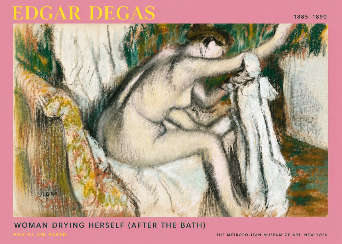 Edgar Degas Woman Drying Herself (After the Bath) No4 - Poszter