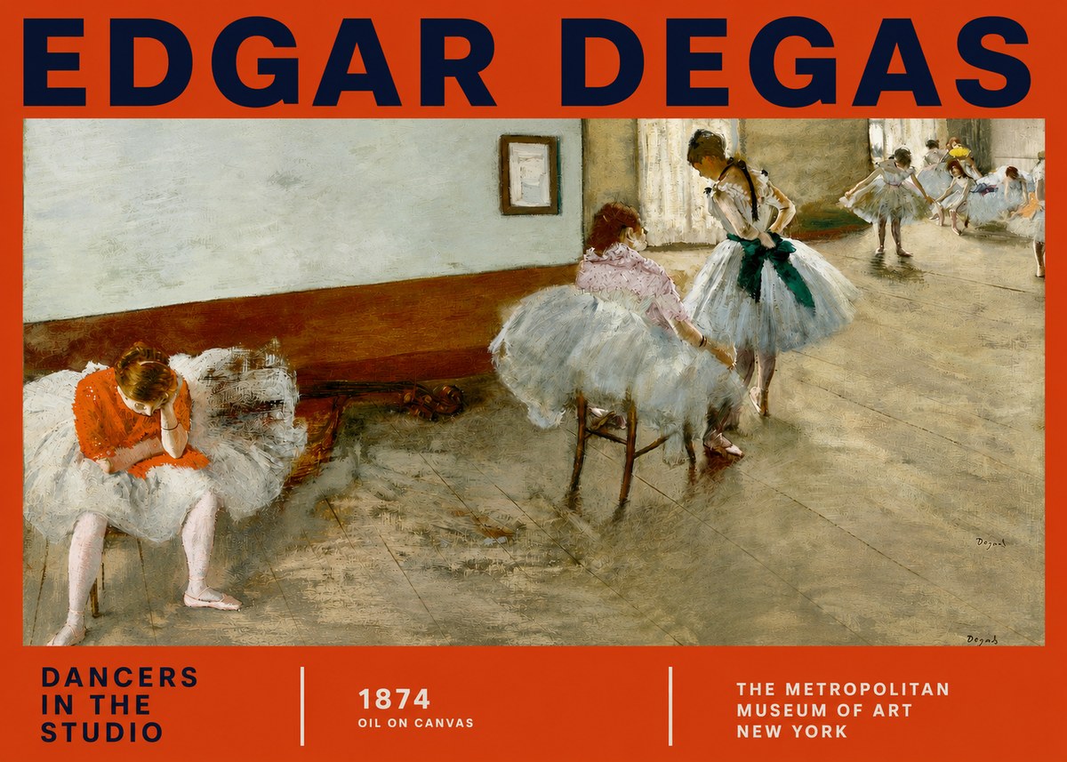 Edgar Degas Dancers in the Studio No2 - Poszter