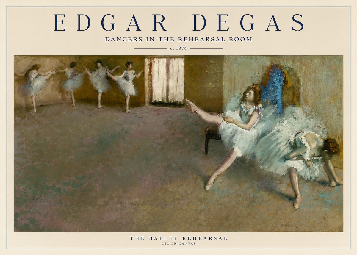 Edgar Degas The Ballet Rehearsal No1 - Poszter