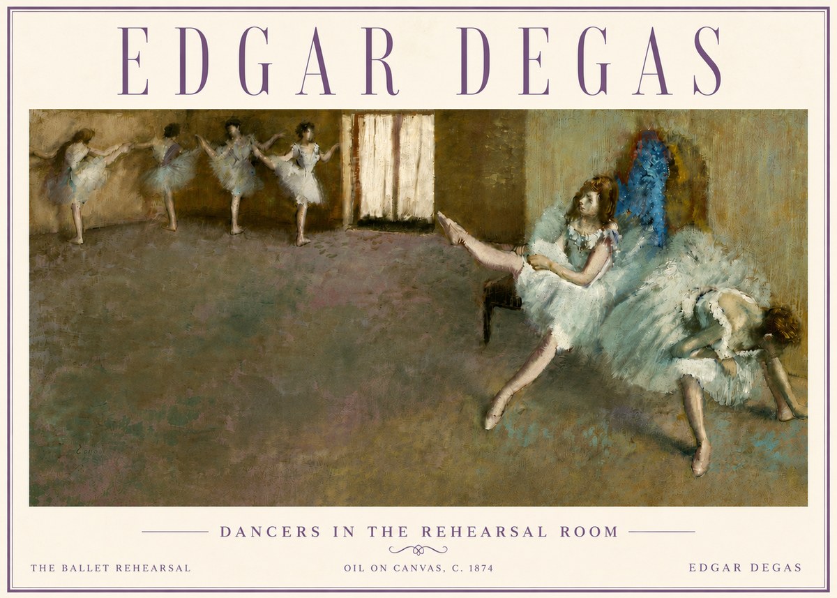 Edgar Degas The Ballet Rehearsal No4 - Poszter