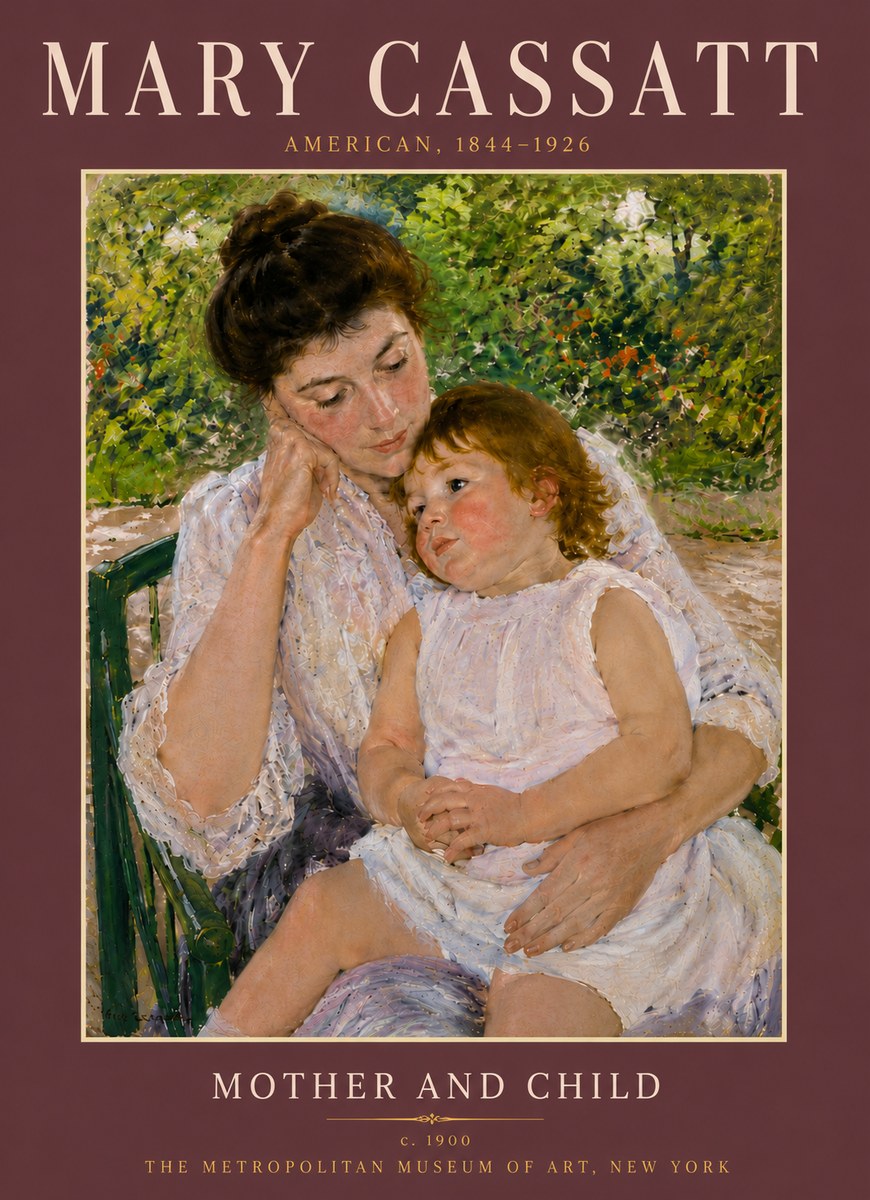Mary Cassatt Mother and Child I No6 - Poszter