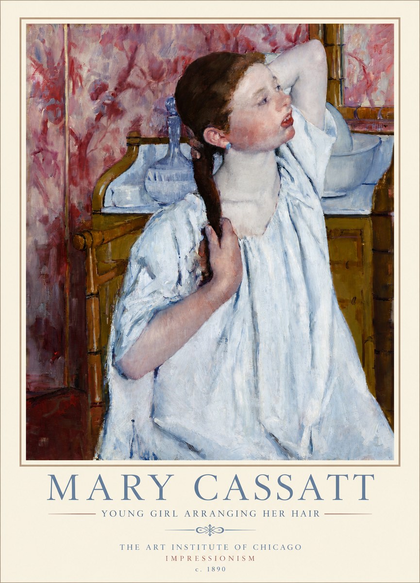 Mary Cassatt Young Girl Arranging Her Hair No3 - Poszter