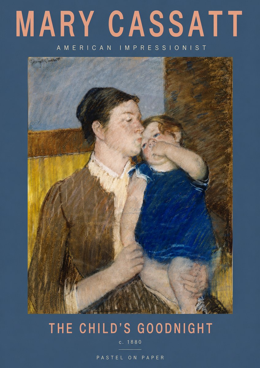Mary Cassatt The Child's Goodnight No3 - Poszter