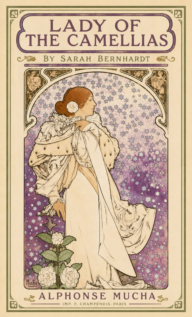 Mucha Lady of the Camellias No3 - Poszter