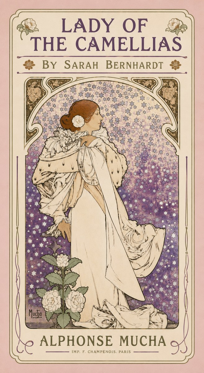 Mucha Lady of the Camellias No4 - Poszter