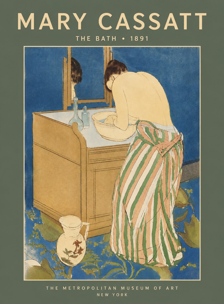 Mary Cassatt The Bath No5 - Poszter