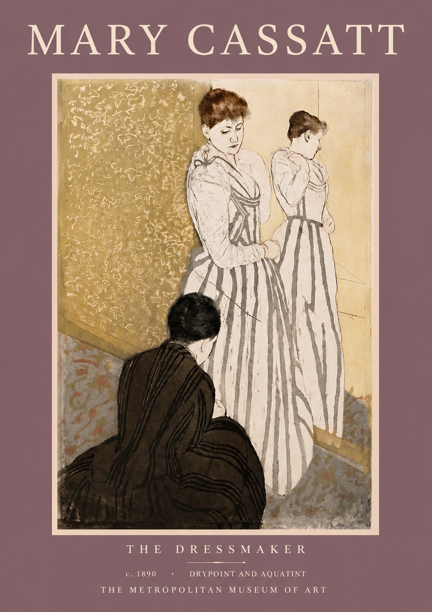 Mary Cassatt The Dressmaker No3 - Poszter
