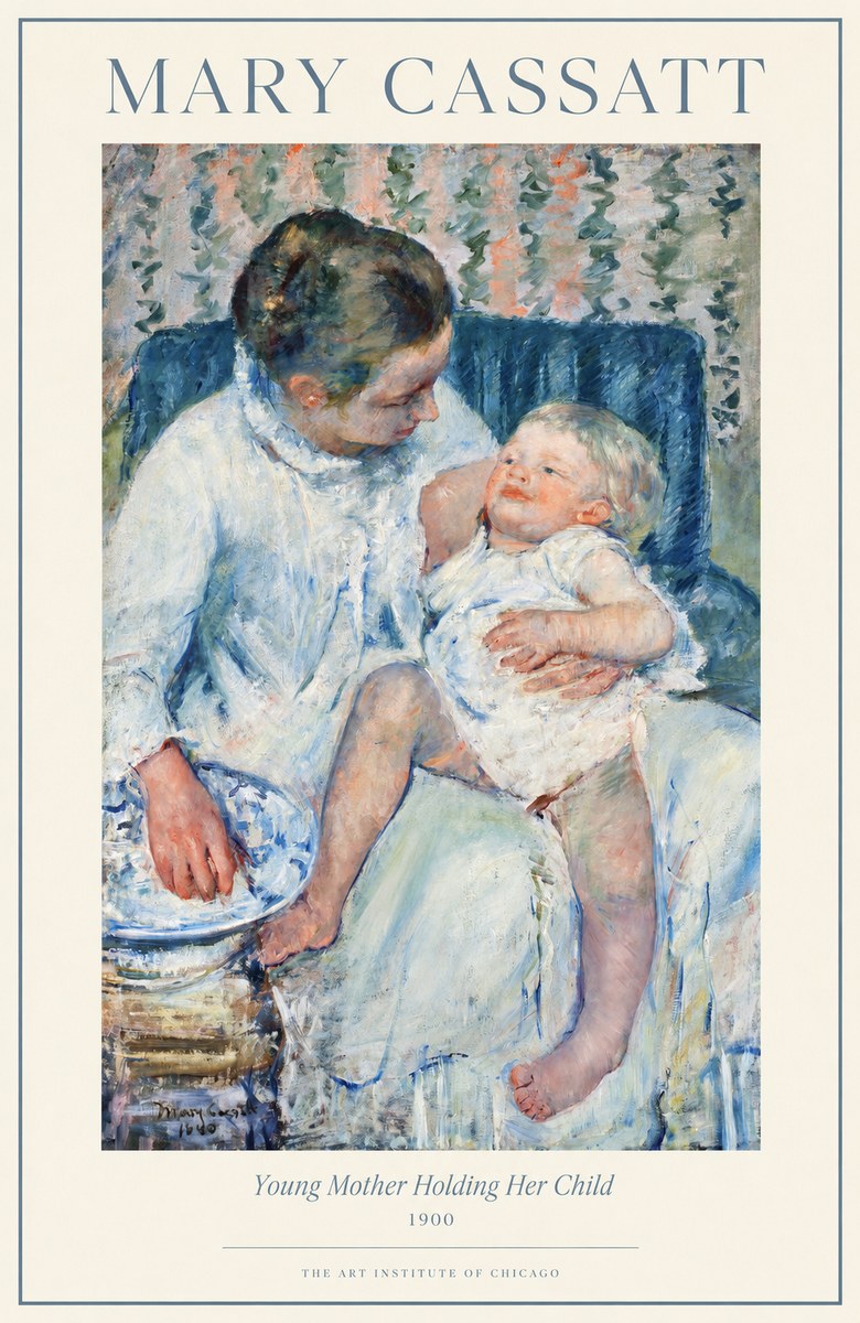 Mary Cassatt Young Mother Holding Her Child No1 - Poszter