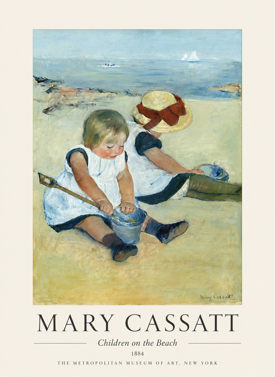 Mary Cassatt Children on the Beach No1 - Poszter