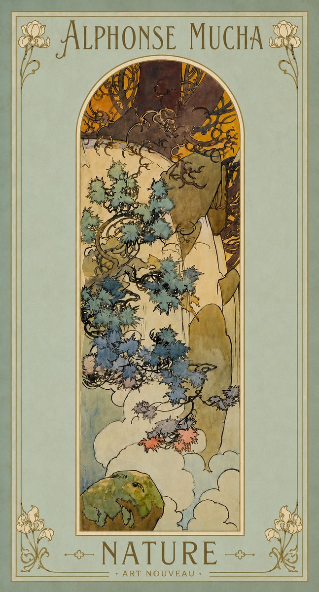 Mucha Nature No4 - Poszter