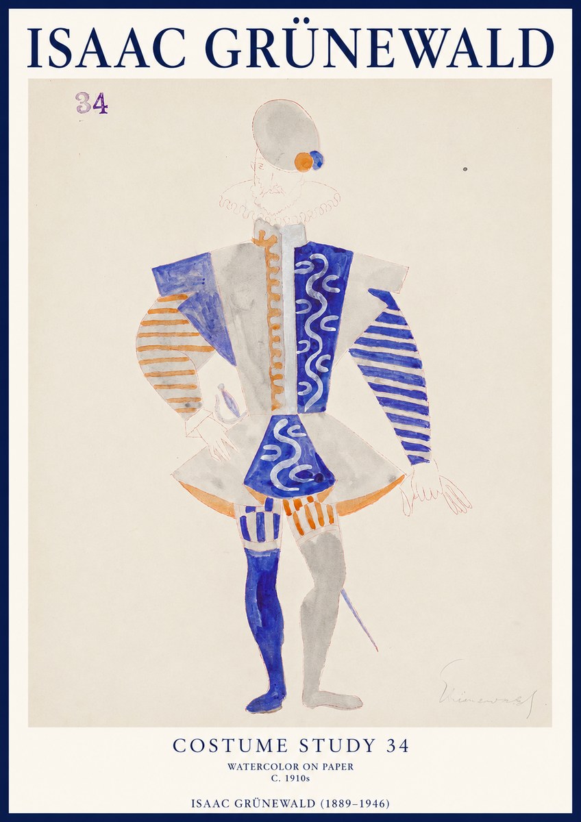 Isaac Grünewald Costume Study 34 No1 - Poszter