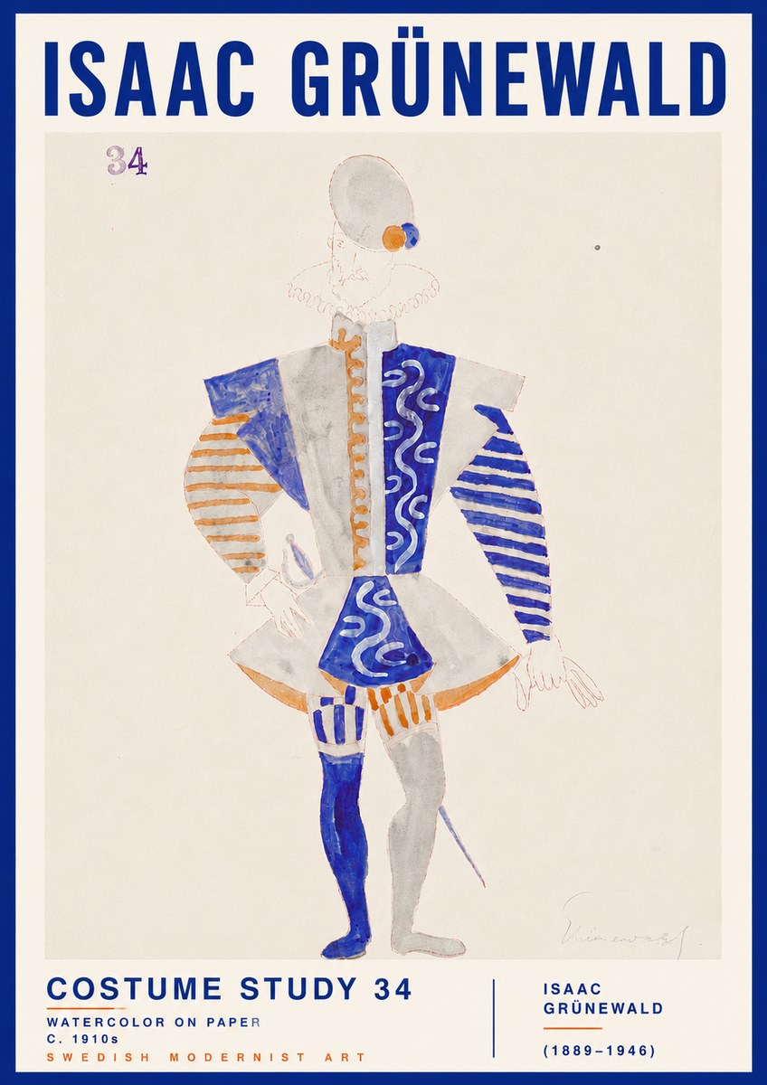 Isaac Grünewald Costume Study 34 No5 - Poszter