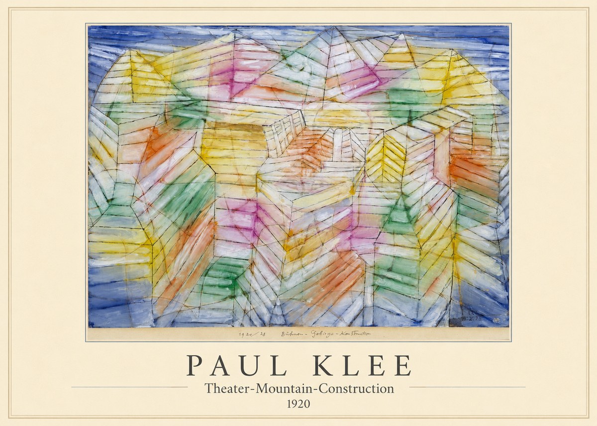 Paul Klee Theater-mountain-construction No3 - Poszter