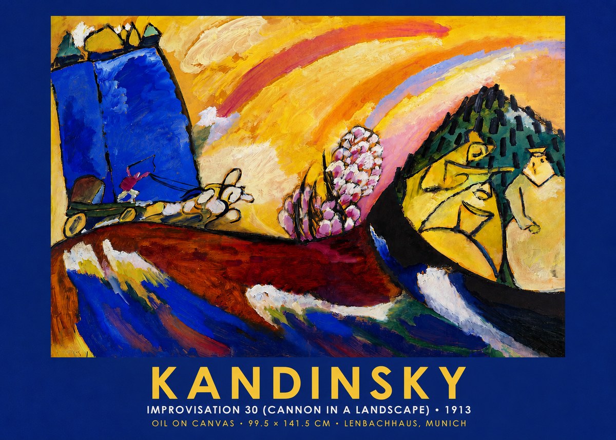 Kandinsky Improvisation 30 (Cannon in a Landscape) No2 - Poszter