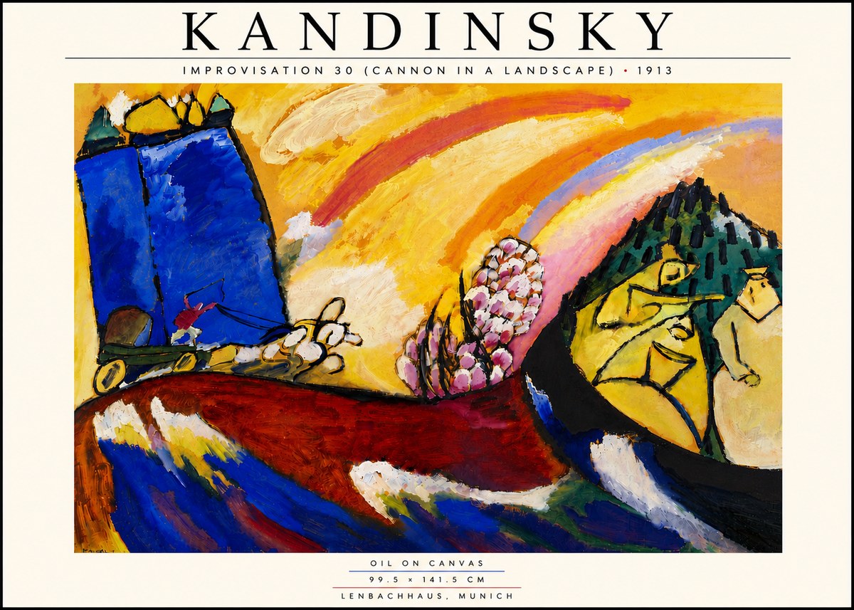 Kandinsky Improvisation 30 (Cannon in a Landscape) No6 - Poszter
