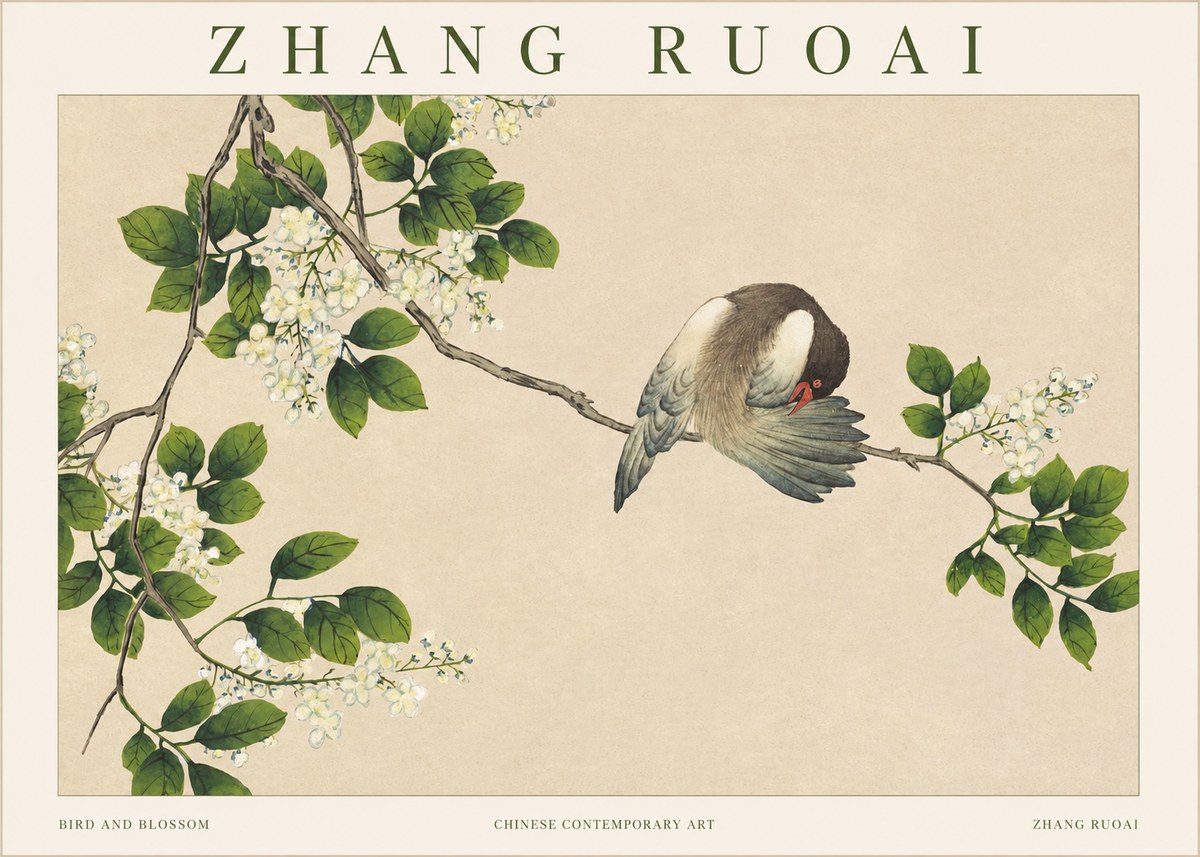 Zhang Ruoai Bird and Blossom No1 - Poszter