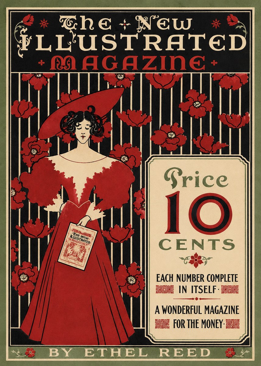 Ethel Reed The New Illustrated Magazine No4 - Poszter