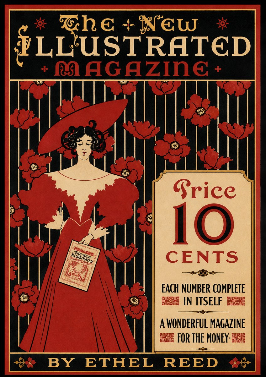 Ethel Reed The New Illustrated Magazine No5 - Poszter