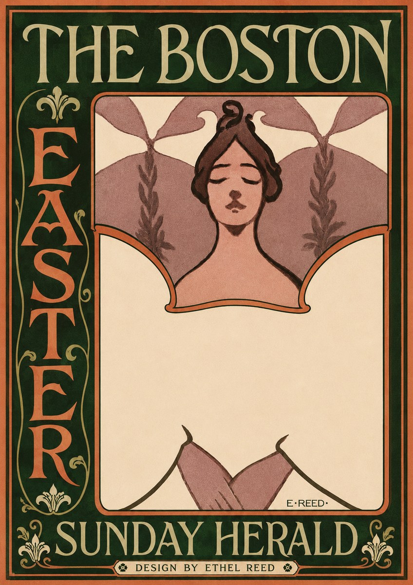 Ethel Reed The Boston Easter Sunday Herald No3 - Poszter