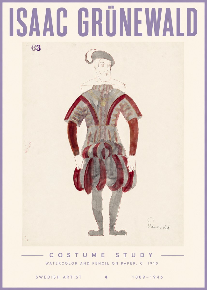 Isaac Grünewald Costume Study II No3 - Poszter