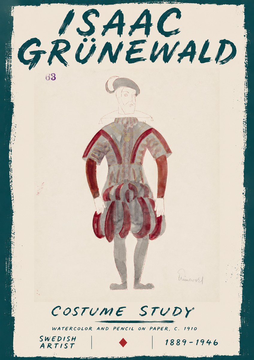 Isaac Grünewald Costume Study II No4 - Poszter