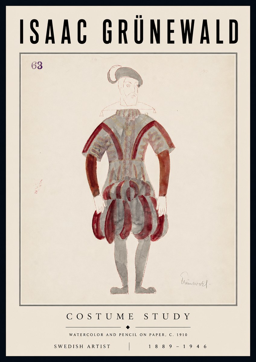 Isaac Grünewald Costume Study II No6 - Poszter