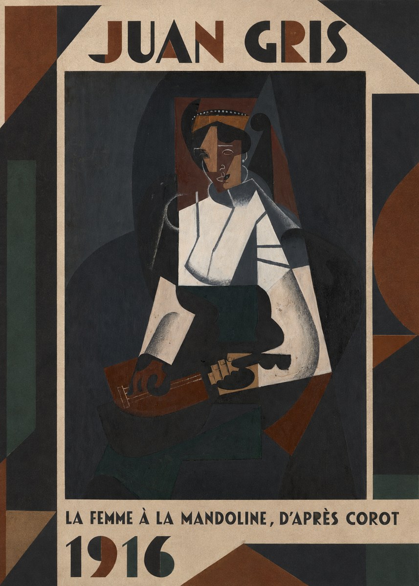 Juan Gris La Femme À La Mandoline, D'après Corot No1 - Poszter