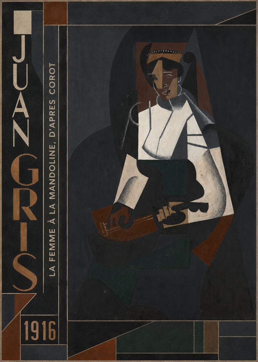 Juan Gris La Femme À La Mandoline, D'après Corot No3 - Poszter