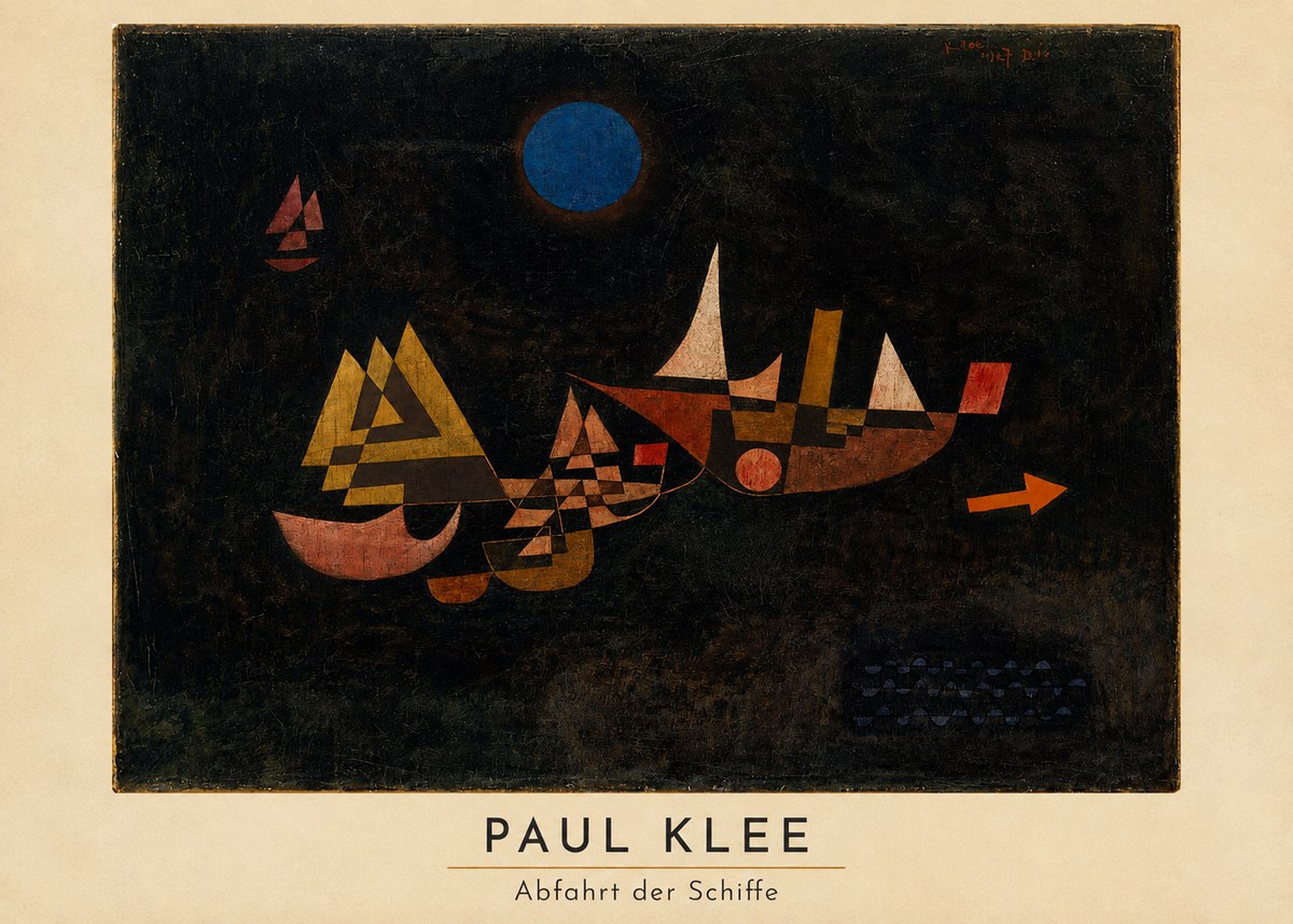 Paul Klee Abfahrt Der Schiffe No4 - Poszter