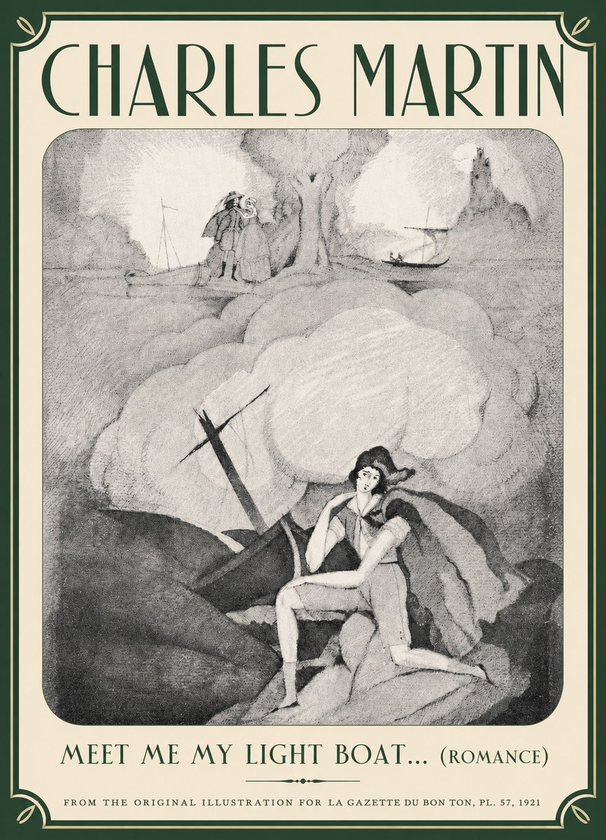 Charles Martin Meet Me My Light Boat... (Romance) No3 - Poszter