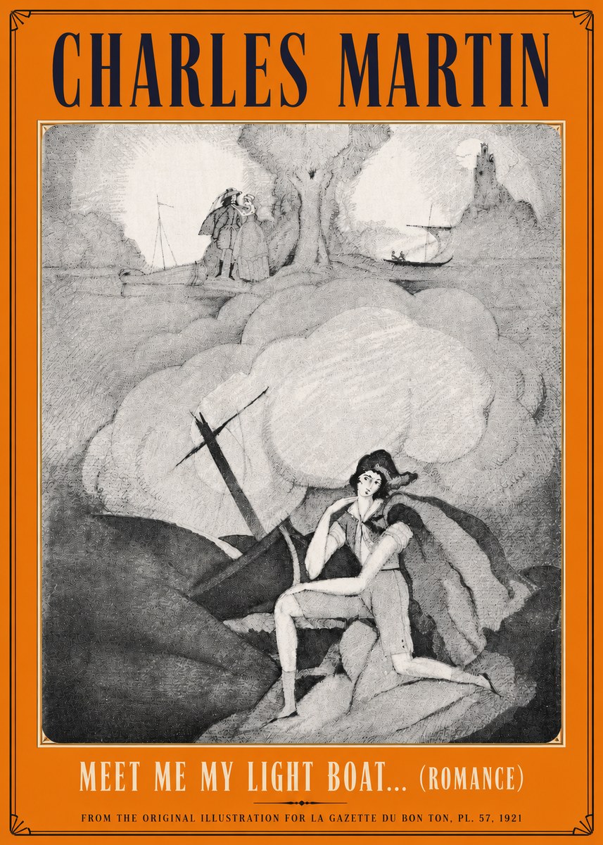Charles Martin Meet Me My Light Boat... (Romance) No4 - Poszter