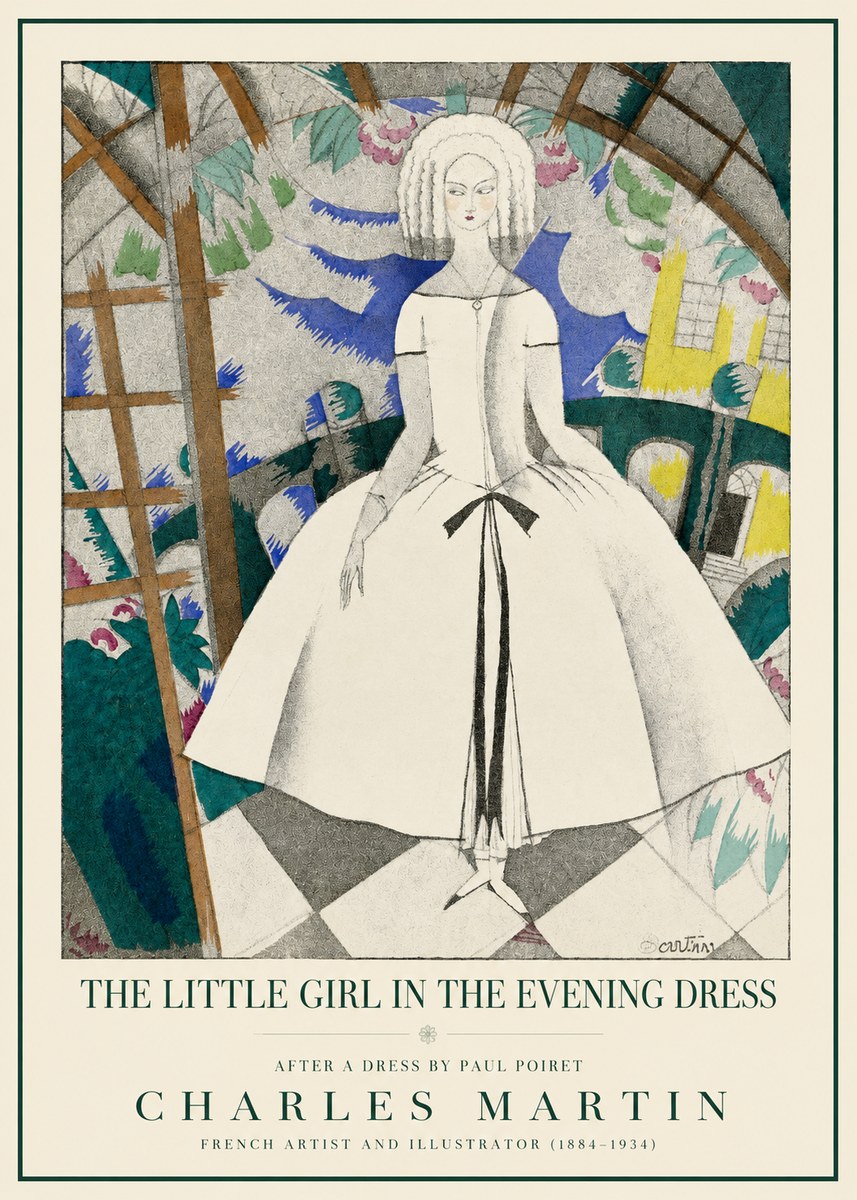 Charles Martin The Little Girl in the Evening Dress No1 - Poszter