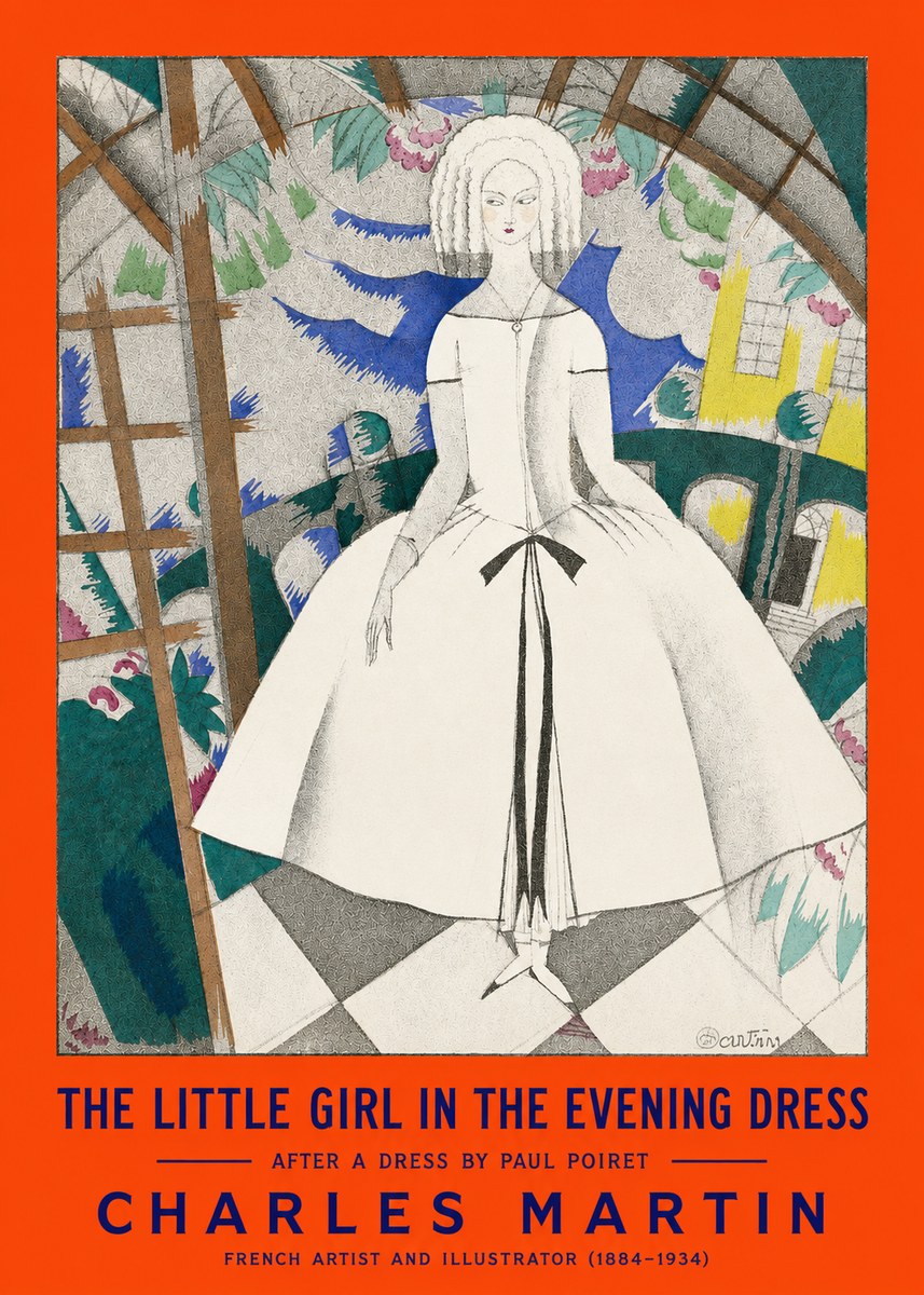Charles Martin The Little Girl in the Evening Dress No2 - Poszter