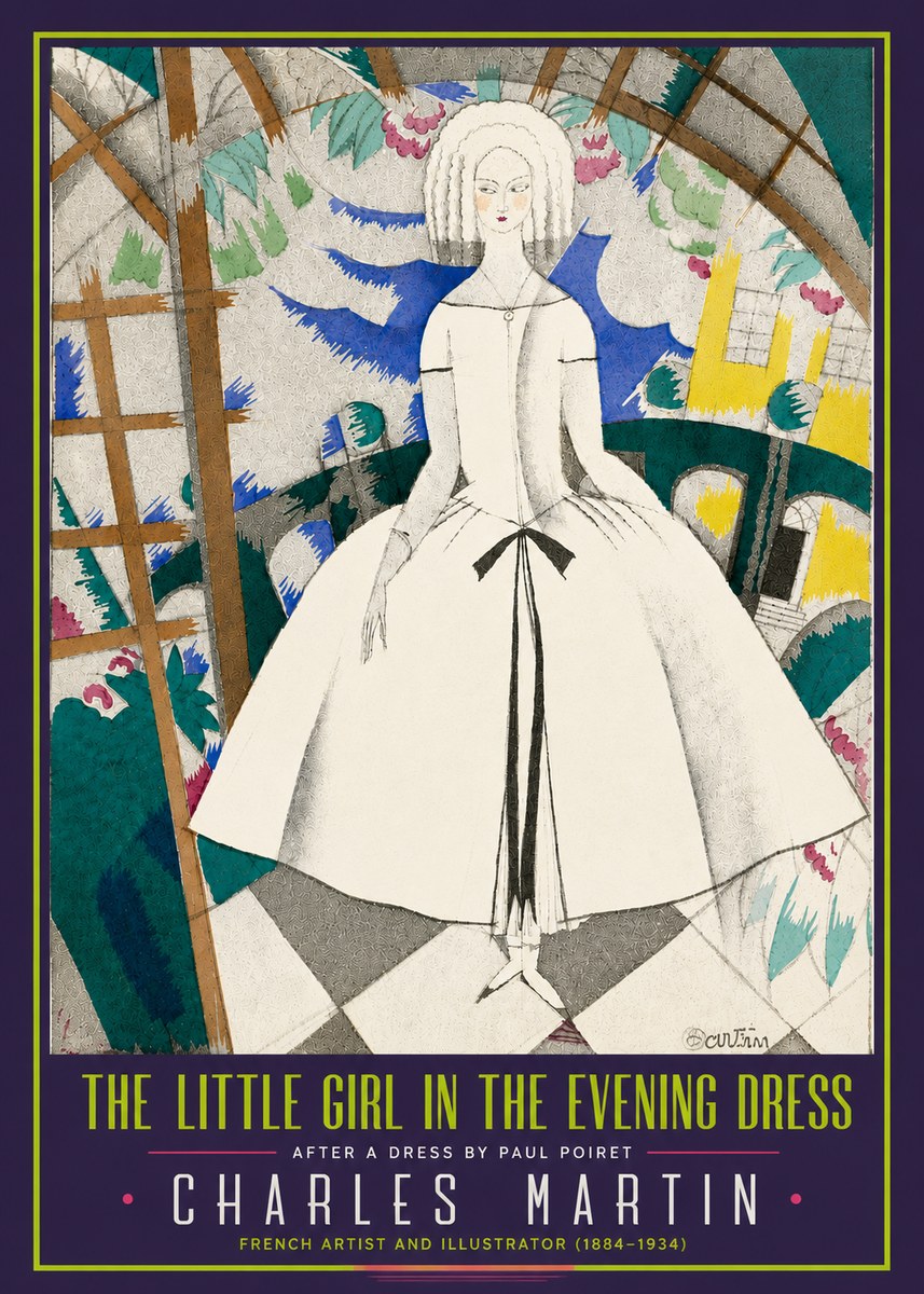 Charles Martin The Little Girl in the Evening Dress No5 - Poszter