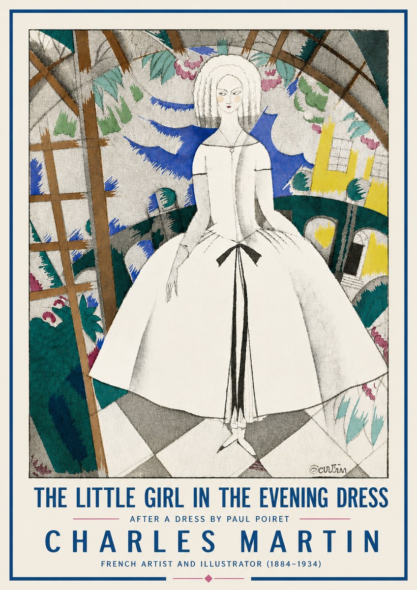Charles Martin The Little Girl in the Evening Dress No6 - Poszter