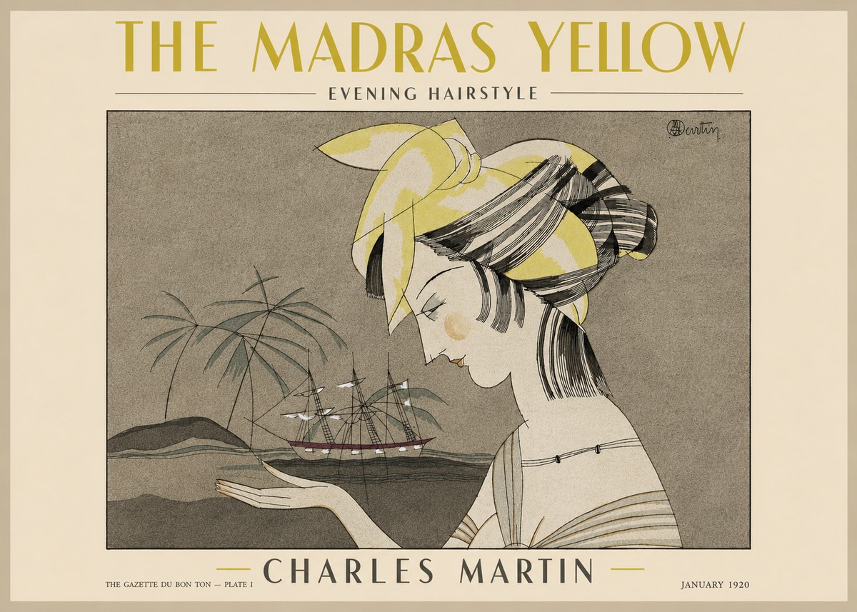 Charles Martin The Madras Yellow - Evening Hairstyle No3 - Poszter