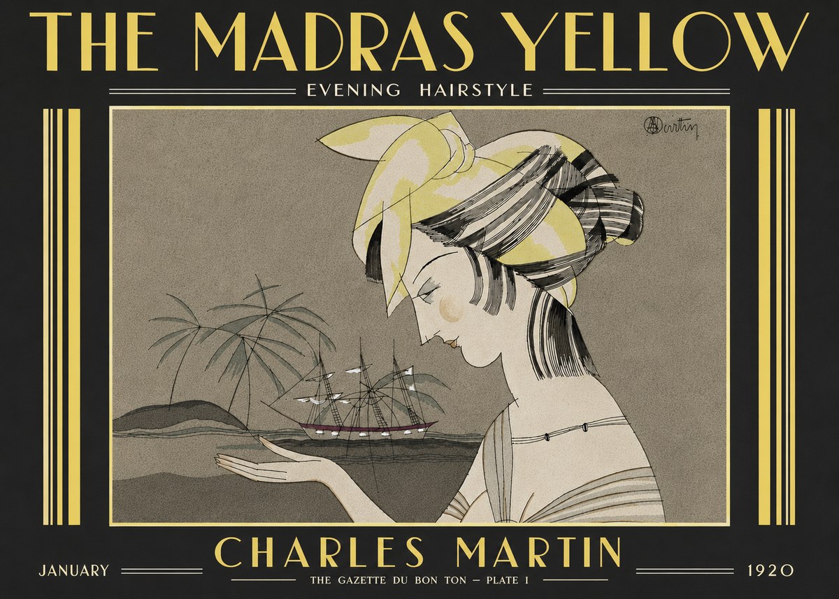 Charles Martin The Madras Yellow - Evening Hairstyle No6 - Poszter