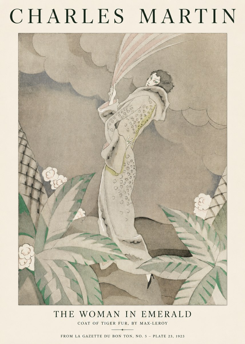 Charles Martin The Woman in Emerald No1 - Poszter