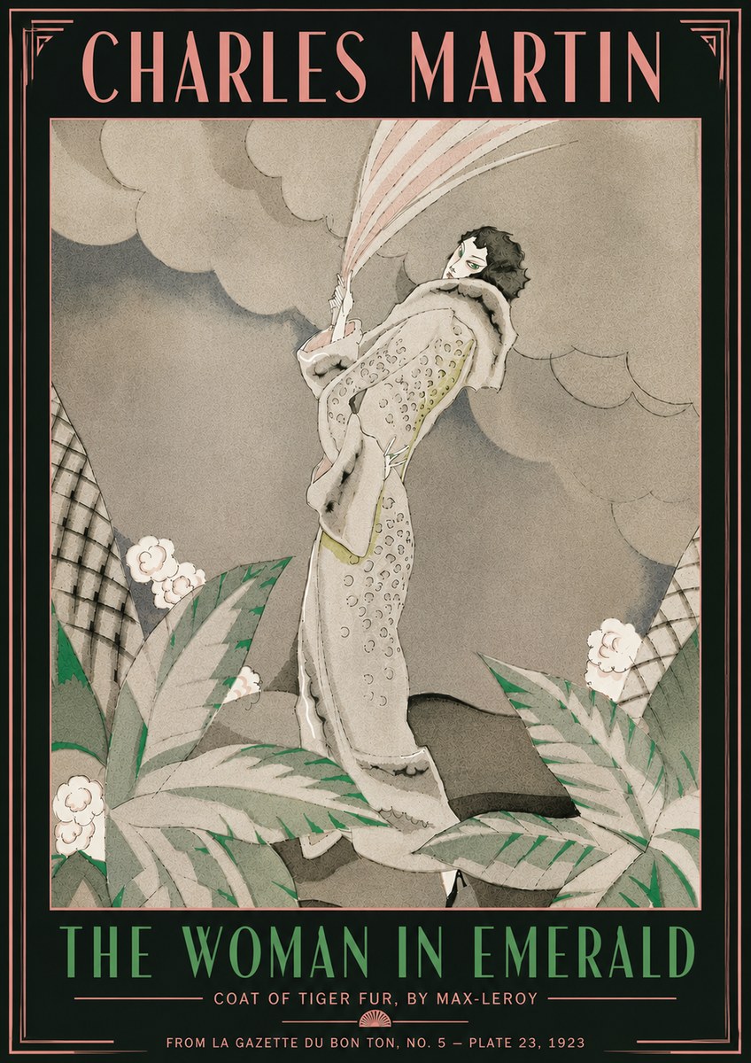 Charles Martin The Woman in Emerald No6 - Poszter