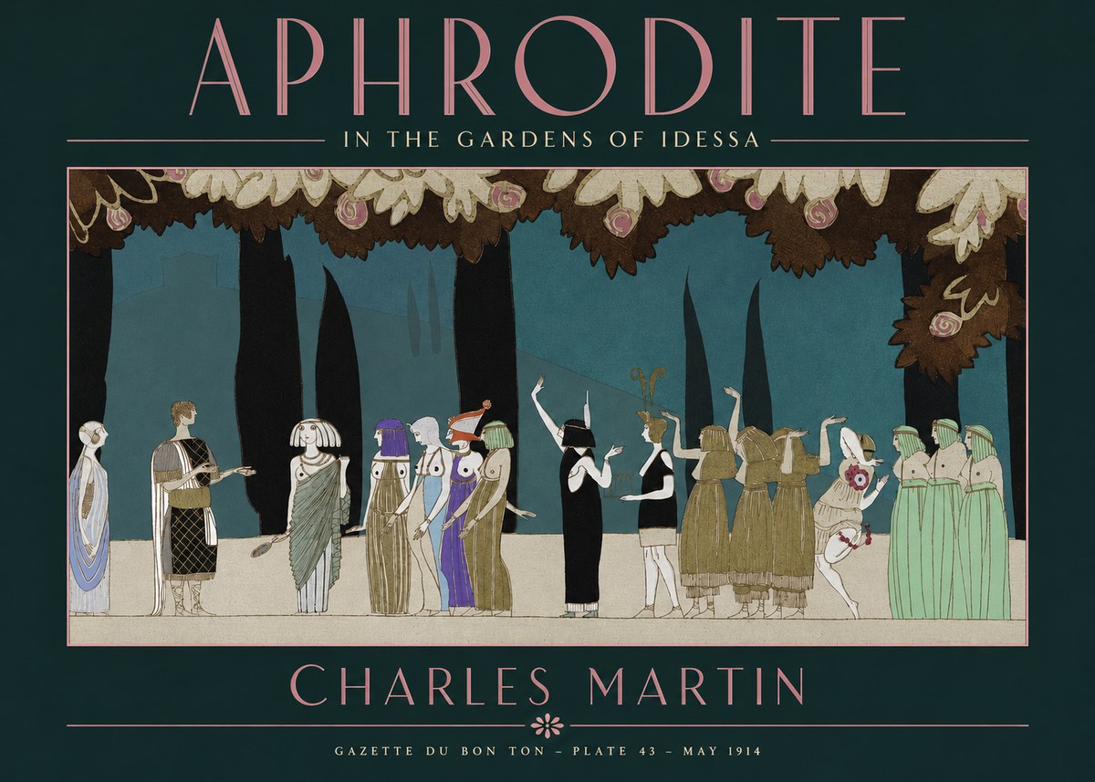 Charles Martin Aphrodite in the Gardens of Idessa No2 - Poszter