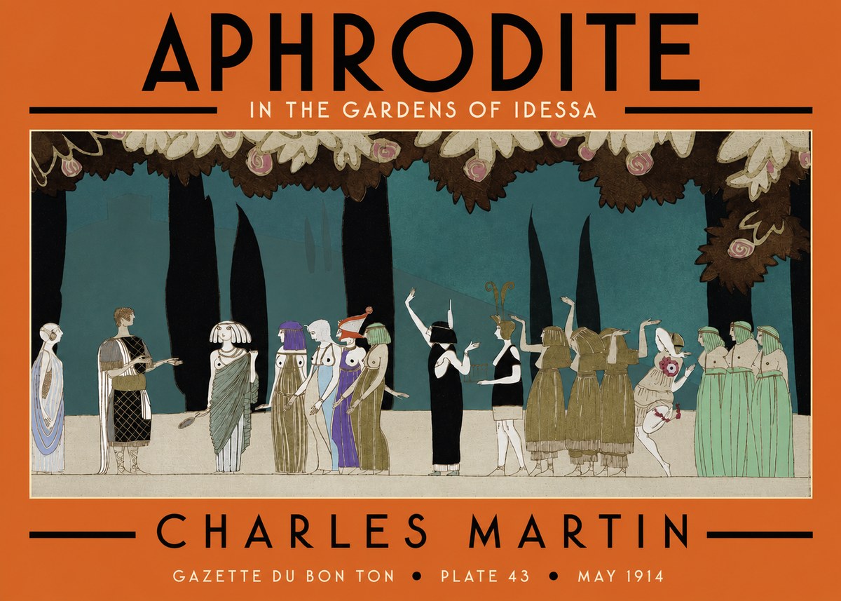 Charles Martin Aphrodite in the Gardens of Idessa No4 - Poszter
