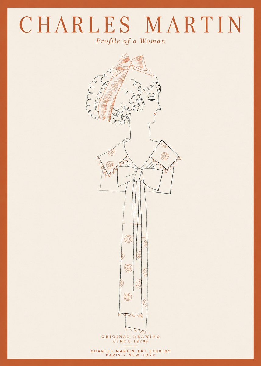 Charles Martin Profile of a Woman No1 - Poszter