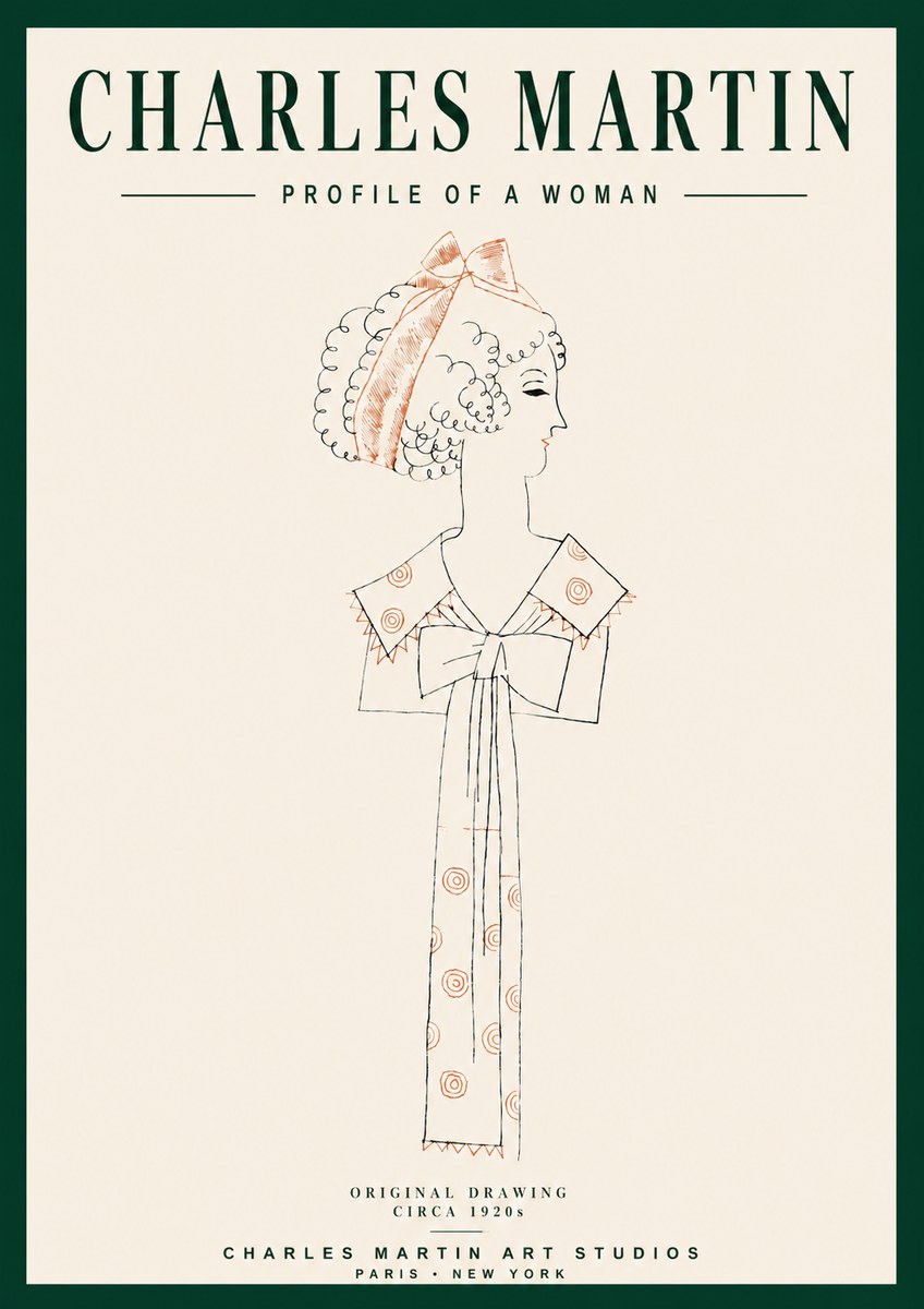 Charles Martin Profile of a Woman No3 - Poszter