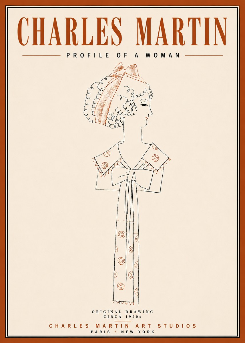 Charles Martin Profile of a Woman No5 - Poszter