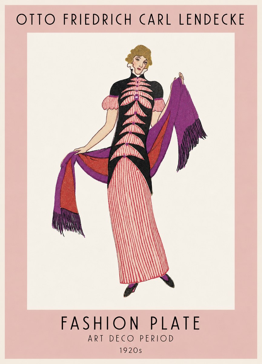 Otto Friedrich Carl Lendecke Fashion Plate I No1 - Poszter