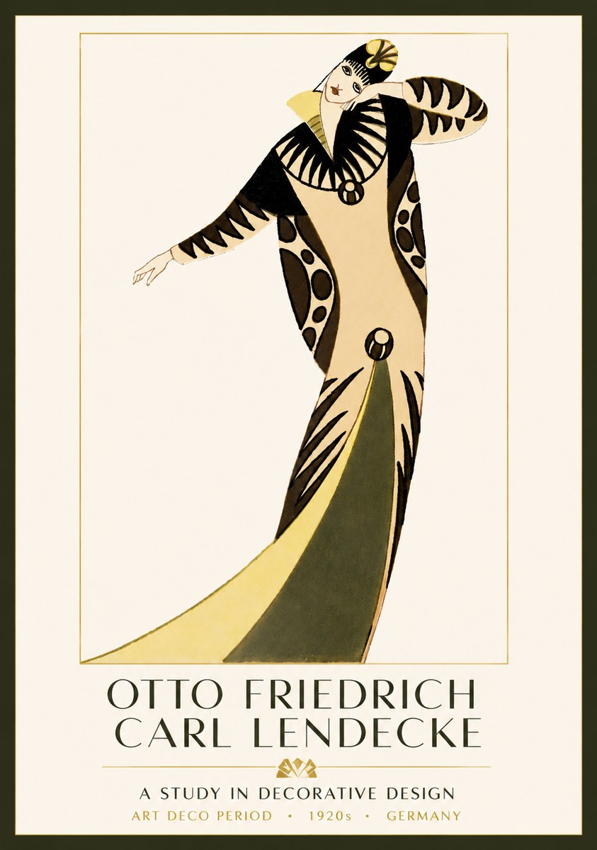 Otto Friedrich Carl Lendecke A Study in Decorative Design No3 - Poszter