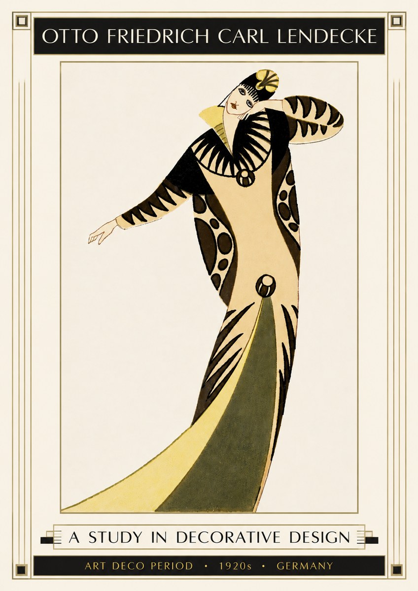 Otto Friedrich Carl Lendecke A Study in Decorative Design No4 - Poszter