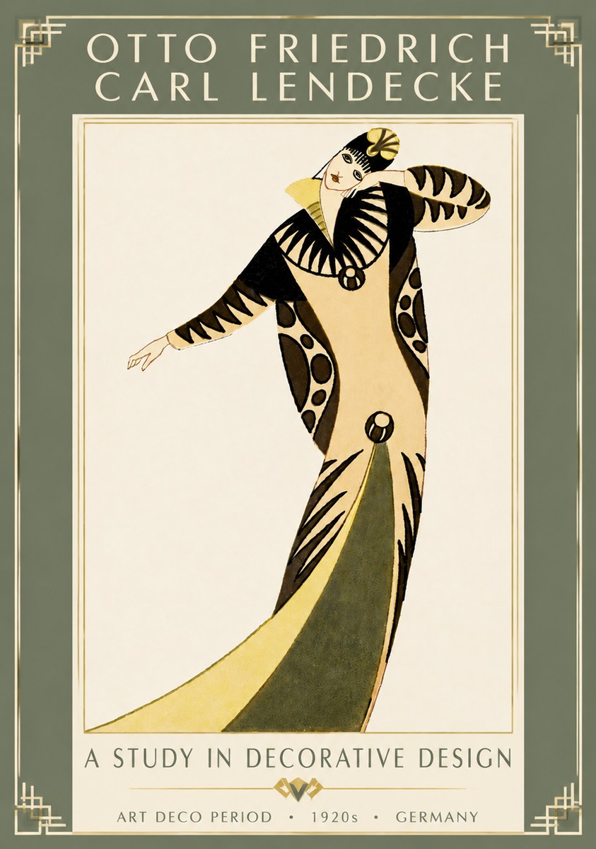 Otto Friedrich Carl Lendecke A Study in Decorative Design No5 - Poszter